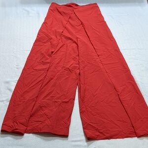 Missguided Red Wide-Leg Pants